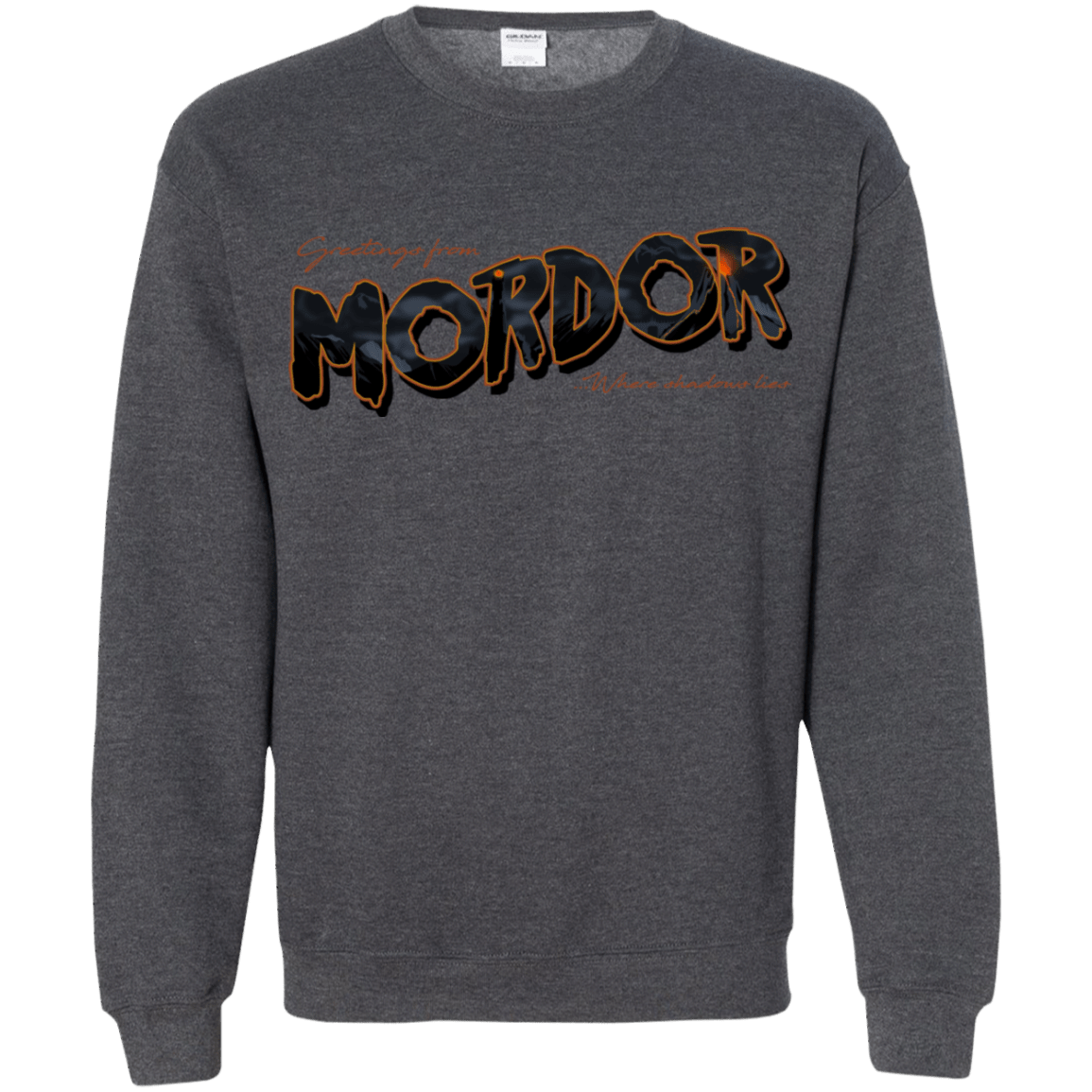Sweatshirts Dark Heather / S Greetings From Mordor Crewneck Sweatshirt