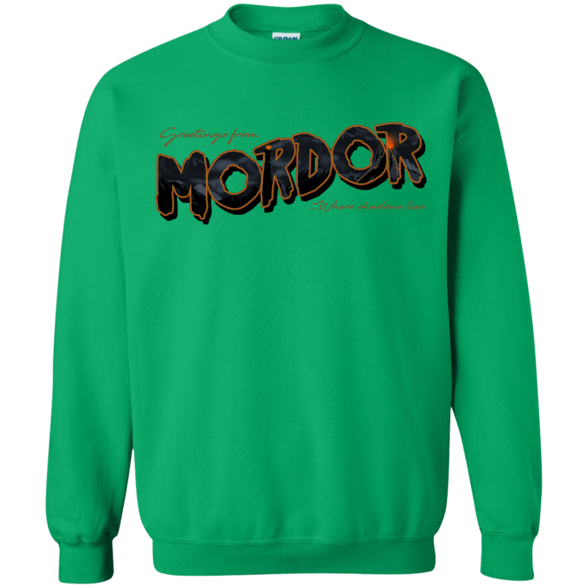 Sweatshirts Irish Green / S Greetings From Mordor Crewneck Sweatshirt