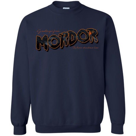 Sweatshirts Navy / S Greetings From Mordor Crewneck Sweatshirt