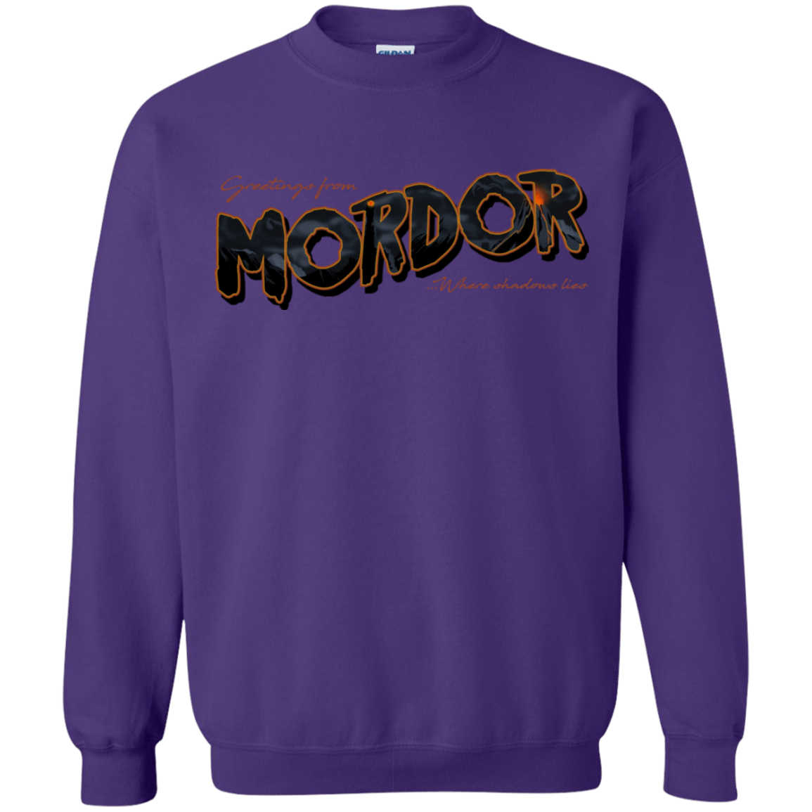 Sweatshirts Purple / S Greetings From Mordor Crewneck Sweatshirt
