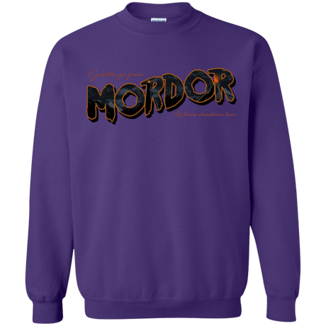 Sweatshirts Purple / S Greetings From Mordor Crewneck Sweatshirt