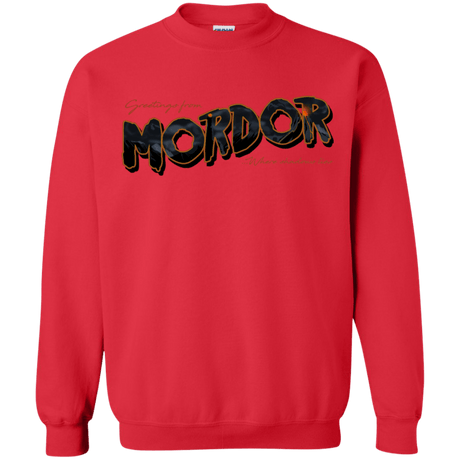 Sweatshirts Red / S Greetings From Mordor Crewneck Sweatshirt