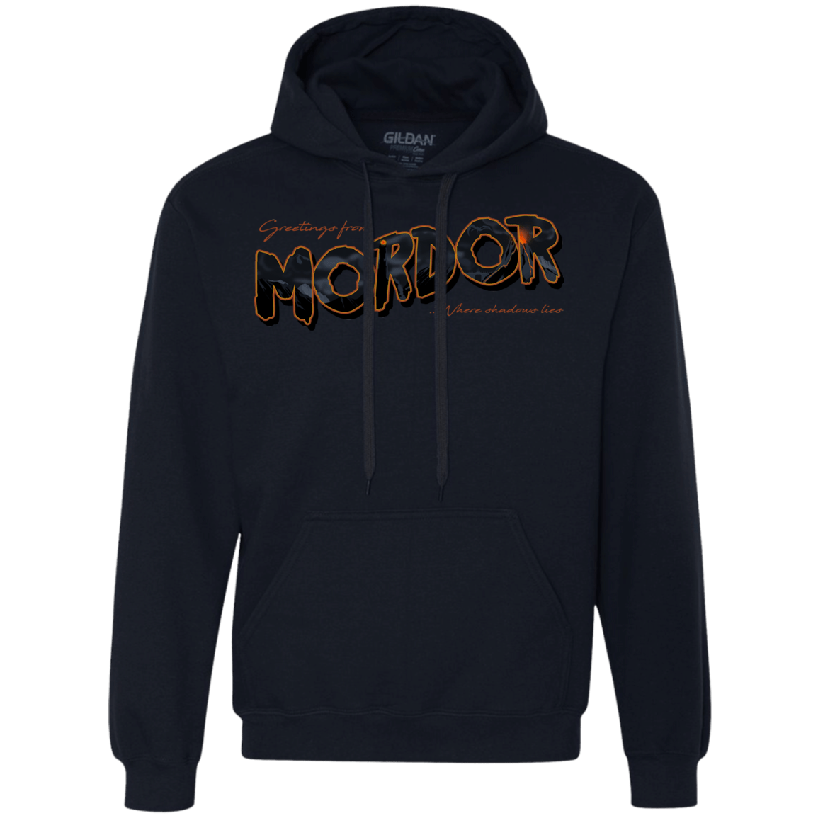 Sweatshirts Navy / S Greetings From Mordor Premium Fleece Hoodie