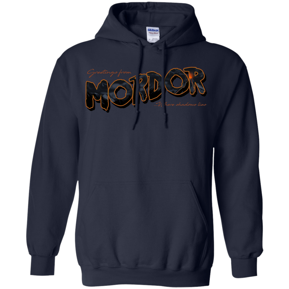 Sweatshirts Navy / S Greetings From Mordor Pullover Hoodie