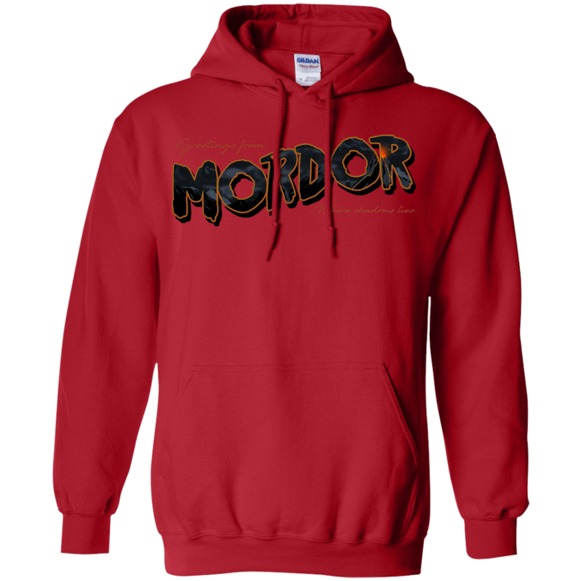 Sweatshirts Red / S Greetings From Mordor Pullover Hoodie