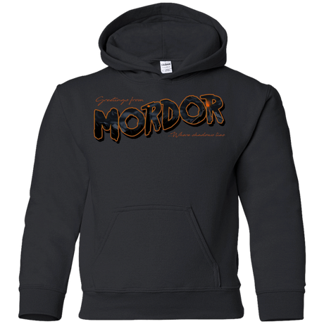 Sweatshirts Black / YS Greetings From Mordor Youth Hoodie