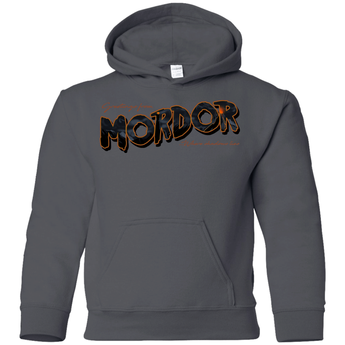 Sweatshirts Charcoal / YS Greetings From Mordor Youth Hoodie