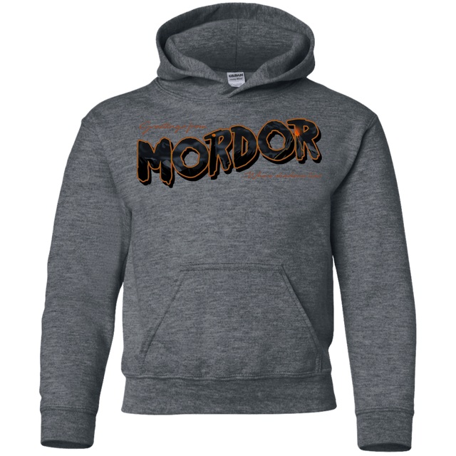 Sweatshirts Dark Heather / YS Greetings From Mordor Youth Hoodie
