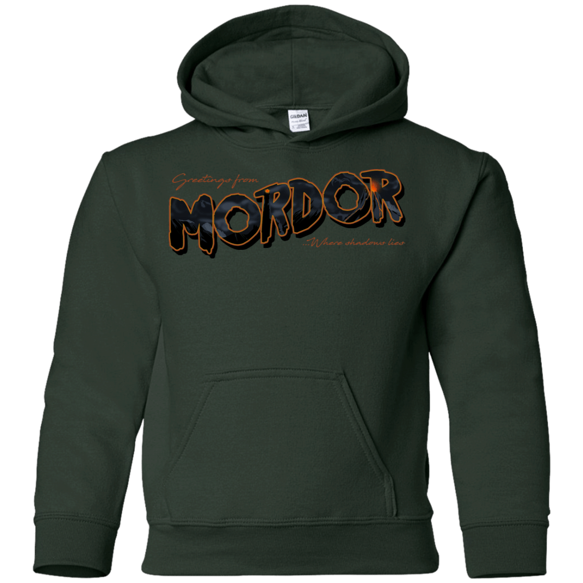 Sweatshirts Forest Green / YS Greetings From Mordor Youth Hoodie