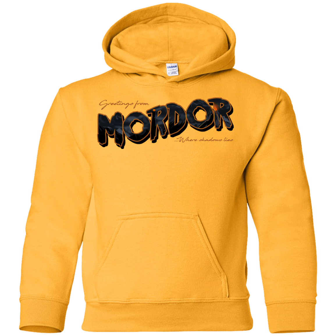Sweatshirts Gold / YS Greetings From Mordor Youth Hoodie