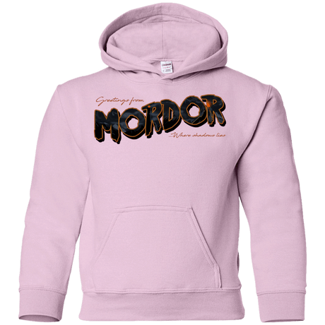 Sweatshirts Light Pink / YS Greetings From Mordor Youth Hoodie