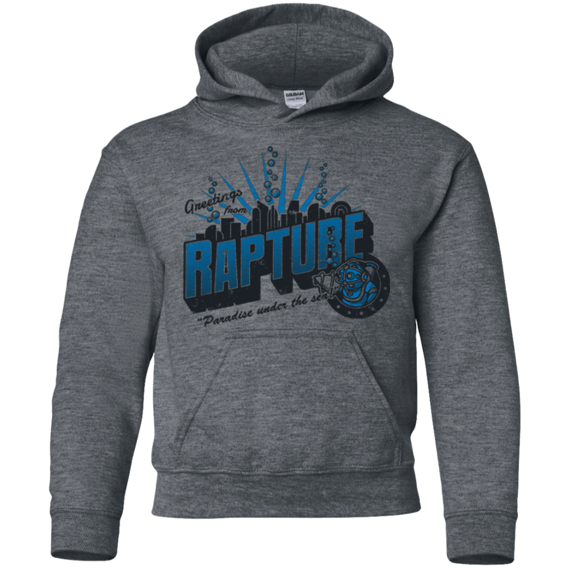 Sweatshirts Dark Heather / YS Greetings from Rapture Youth Hoodie