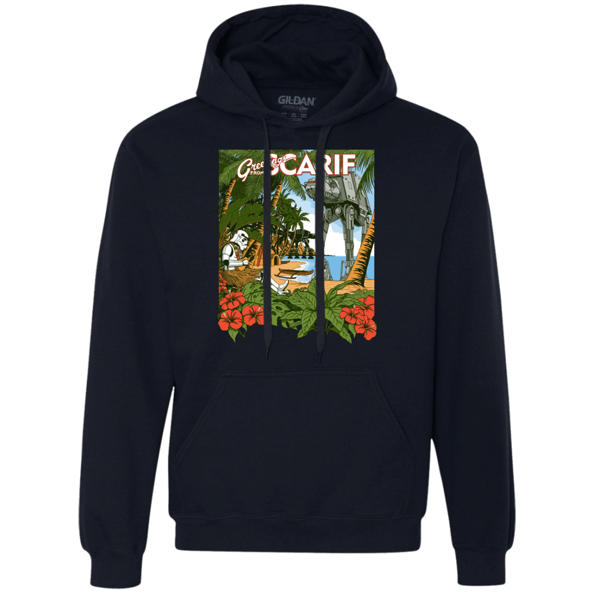 Sweatshirts Navy / S Greetings from Scarif Premium Fleece Hoodie