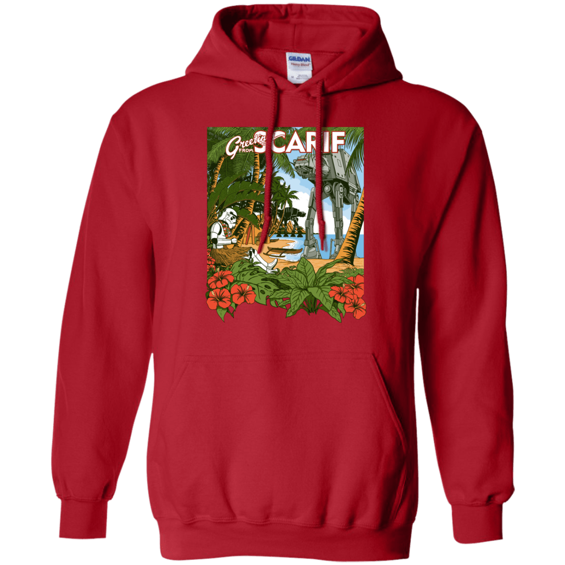 Sweatshirts Red / S Greetings from Scarif Pullover Hoodie