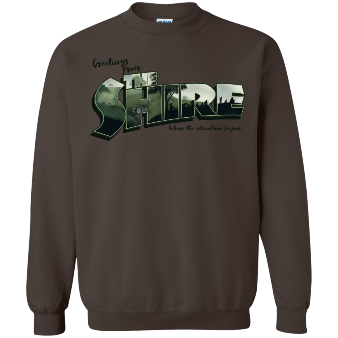 Sweatshirts Dark Chocolate / S Greetings from the Shire Crewneck Sweatshirt