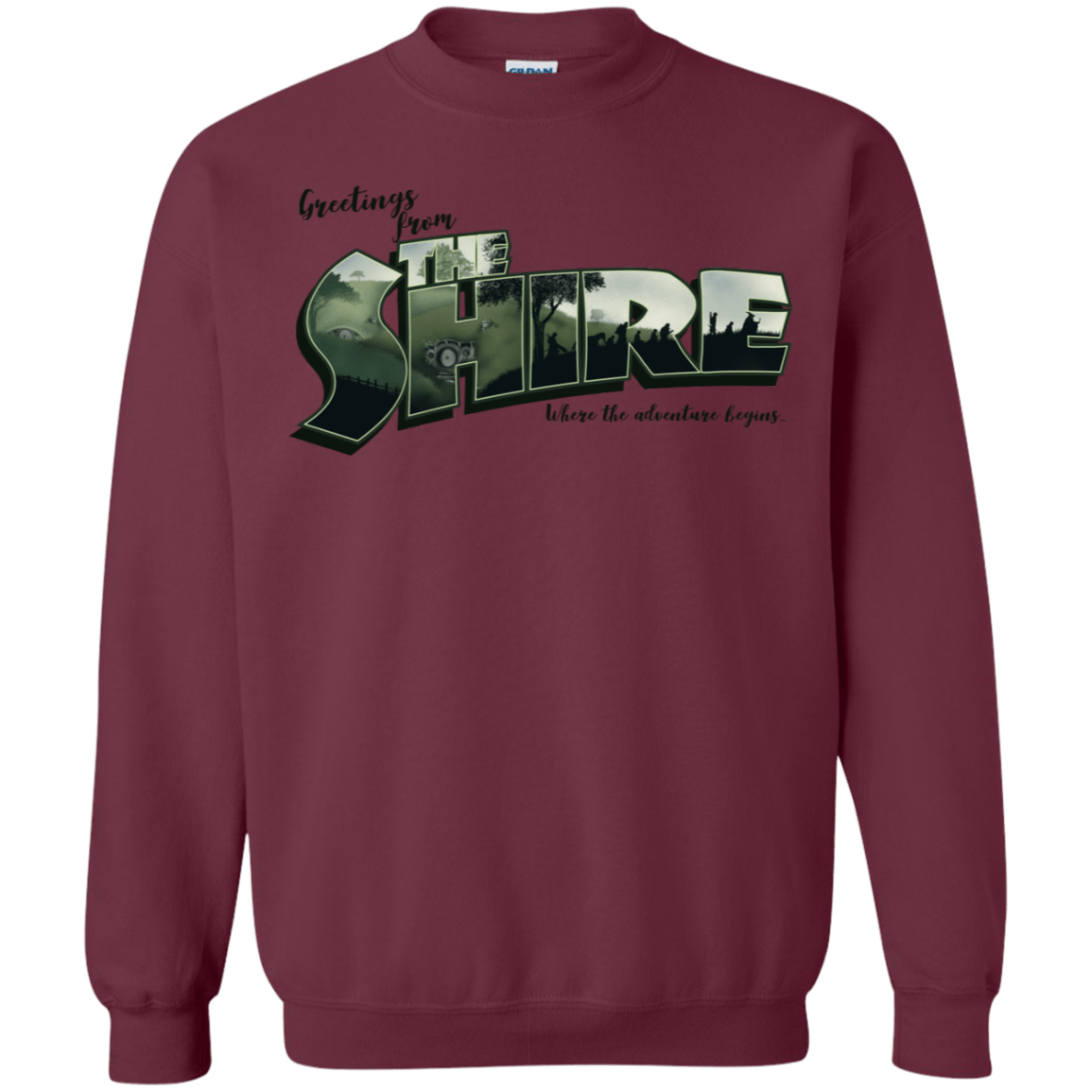 Sweatshirts Maroon / S Greetings from the Shire Crewneck Sweatshirt