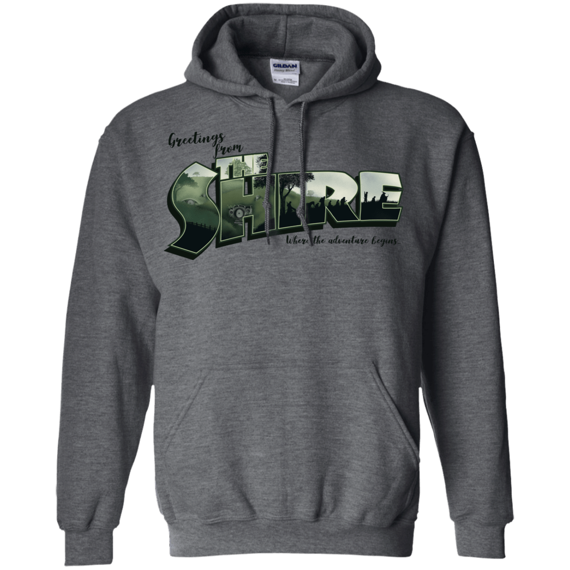 Sweatshirts Dark Heather / S Greetings from the Shire Pullover Hoodie