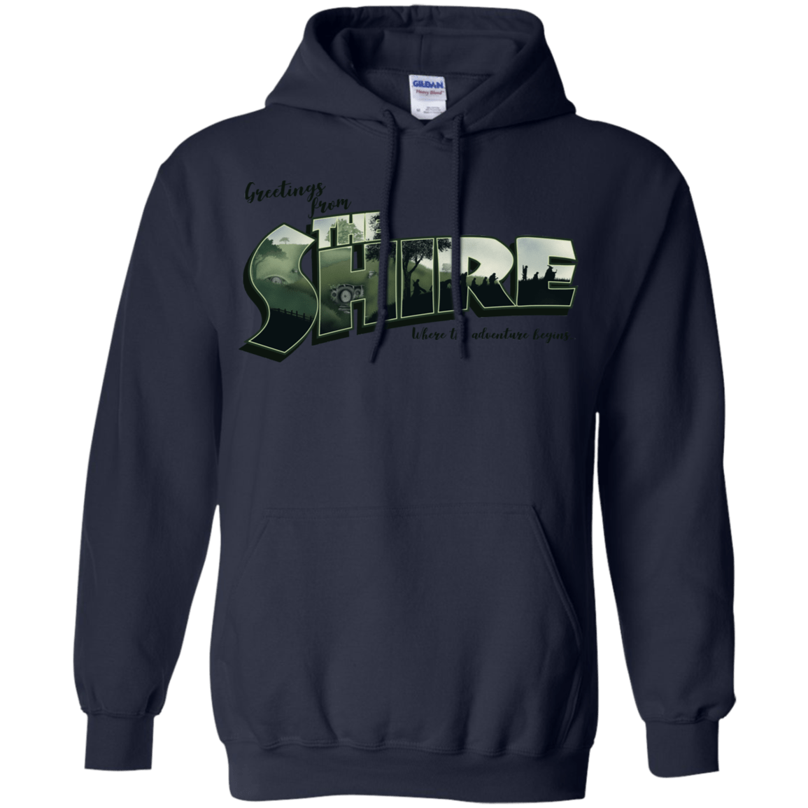 Sweatshirts Navy / S Greetings from the Shire Pullover Hoodie