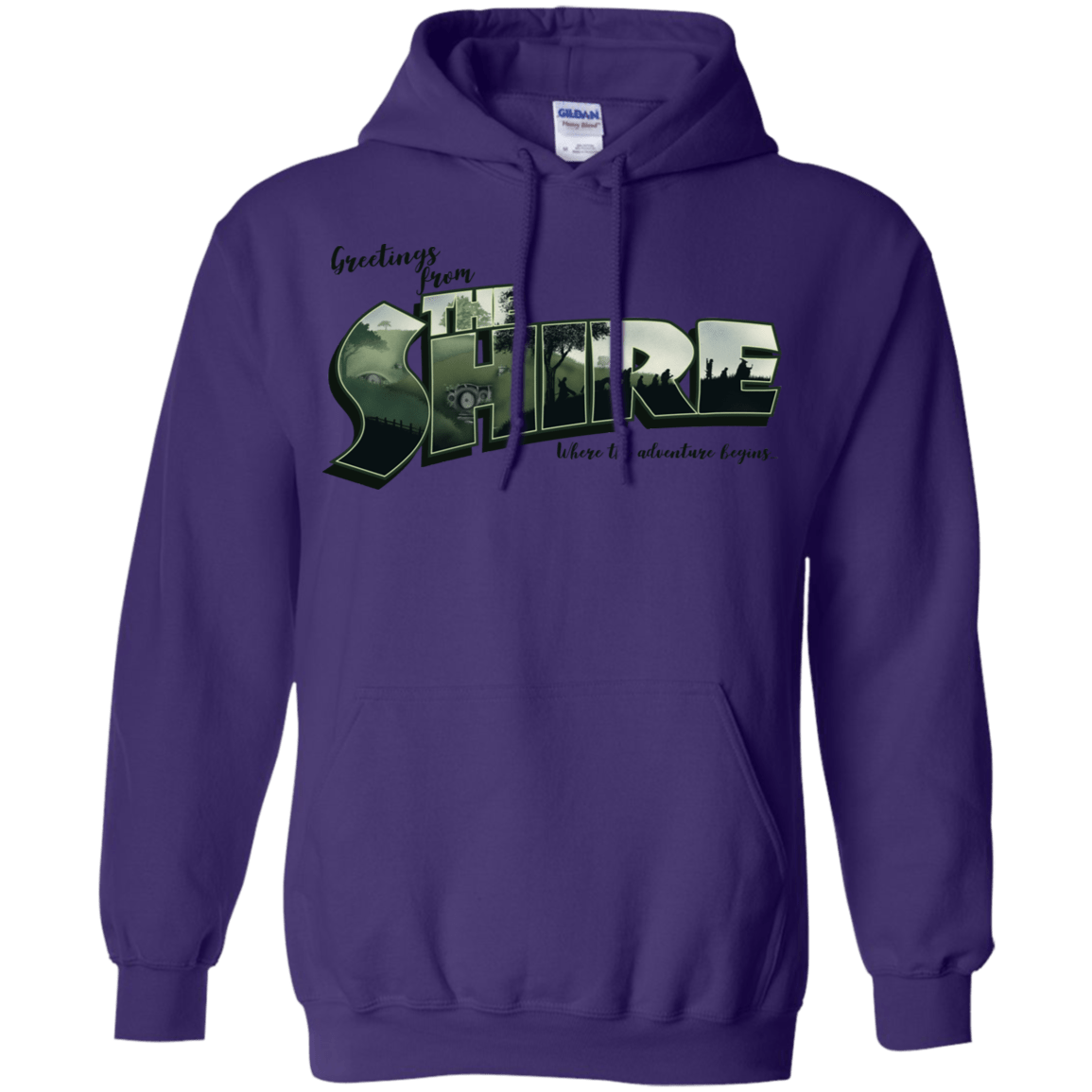 Sweatshirts Purple / S Greetings from the Shire Pullover Hoodie