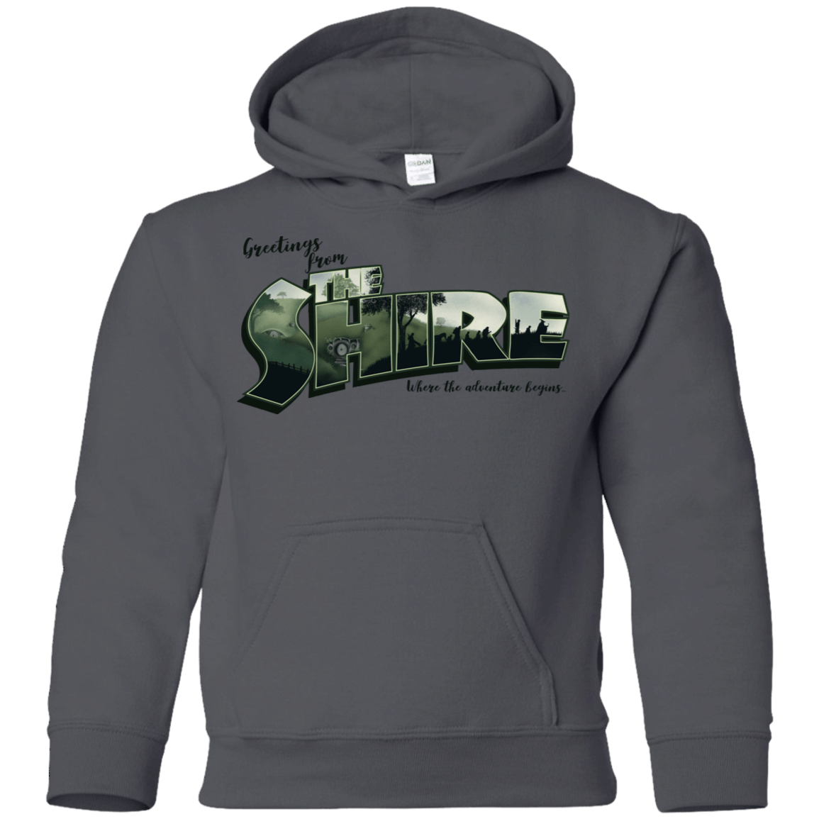 Sweatshirts Charcoal / YS Greetings from the Shire Youth Hoodie