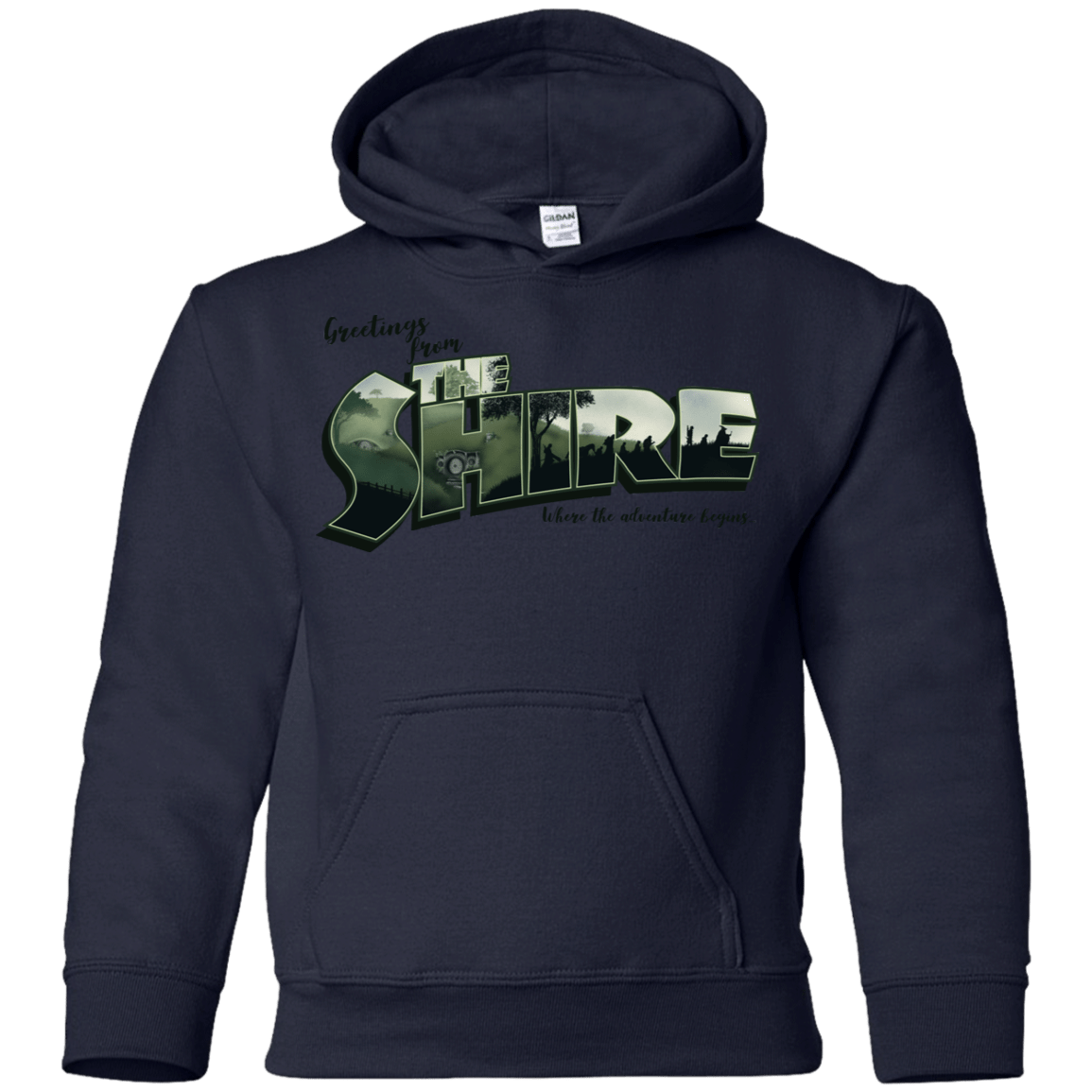 Sweatshirts Navy / YS Greetings from the Shire Youth Hoodie