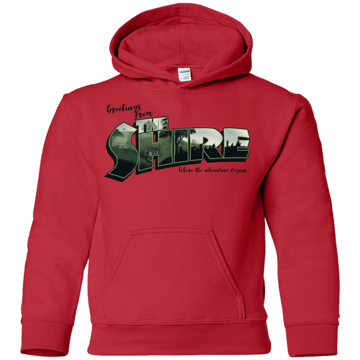 Sweatshirts Red / YS Greetings from the Shire Youth Hoodie