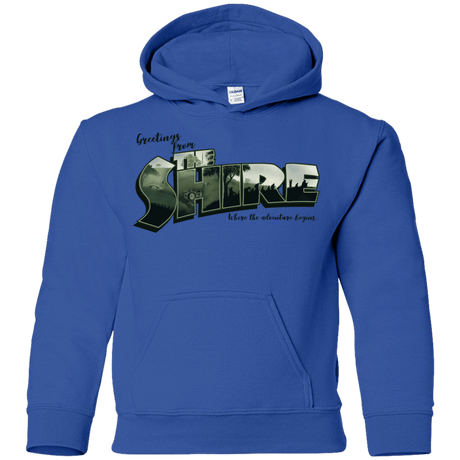 Sweatshirts Royal / YS Greetings from the Shire Youth Hoodie