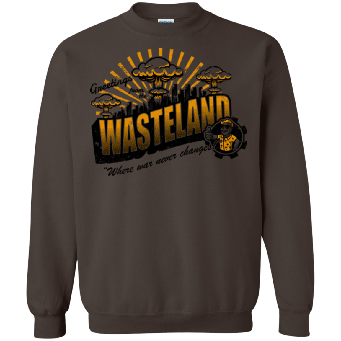 Sweatshirts Dark Chocolate / Small Greetings from the Wasteland! Crewneck Sweatshirt