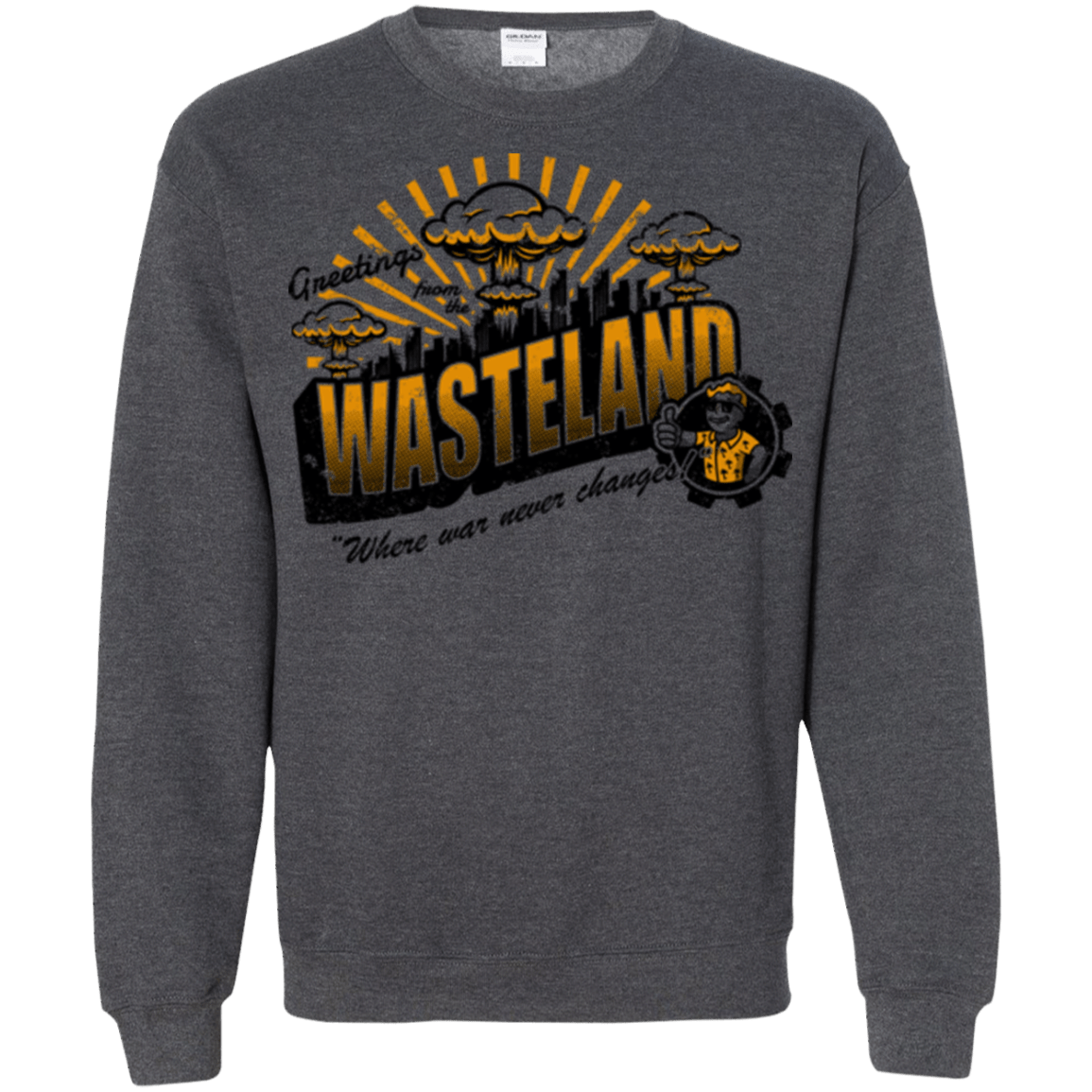 Sweatshirts Dark Heather / Small Greetings from the Wasteland! Crewneck Sweatshirt