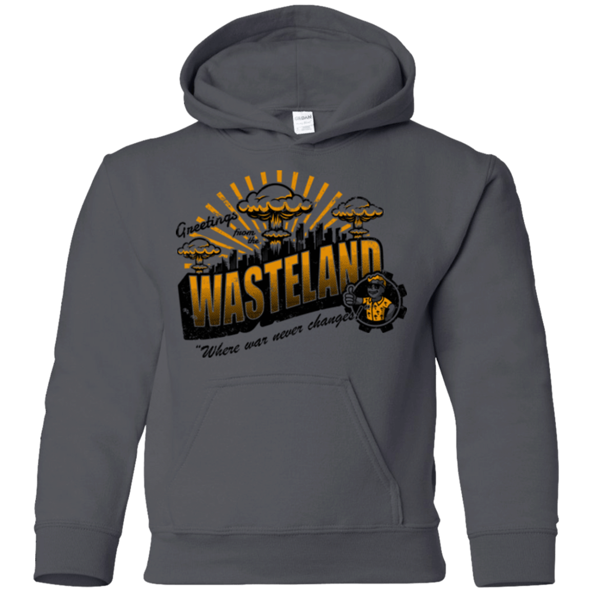 Sweatshirts Charcoal / YS Greetings from the Wasteland! Youth Hoodie