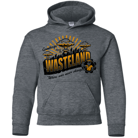Sweatshirts Dark Heather / YS Greetings from the Wasteland! Youth Hoodie