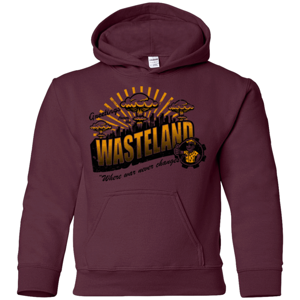 Sweatshirts Maroon / YS Greetings from the Wasteland! Youth Hoodie