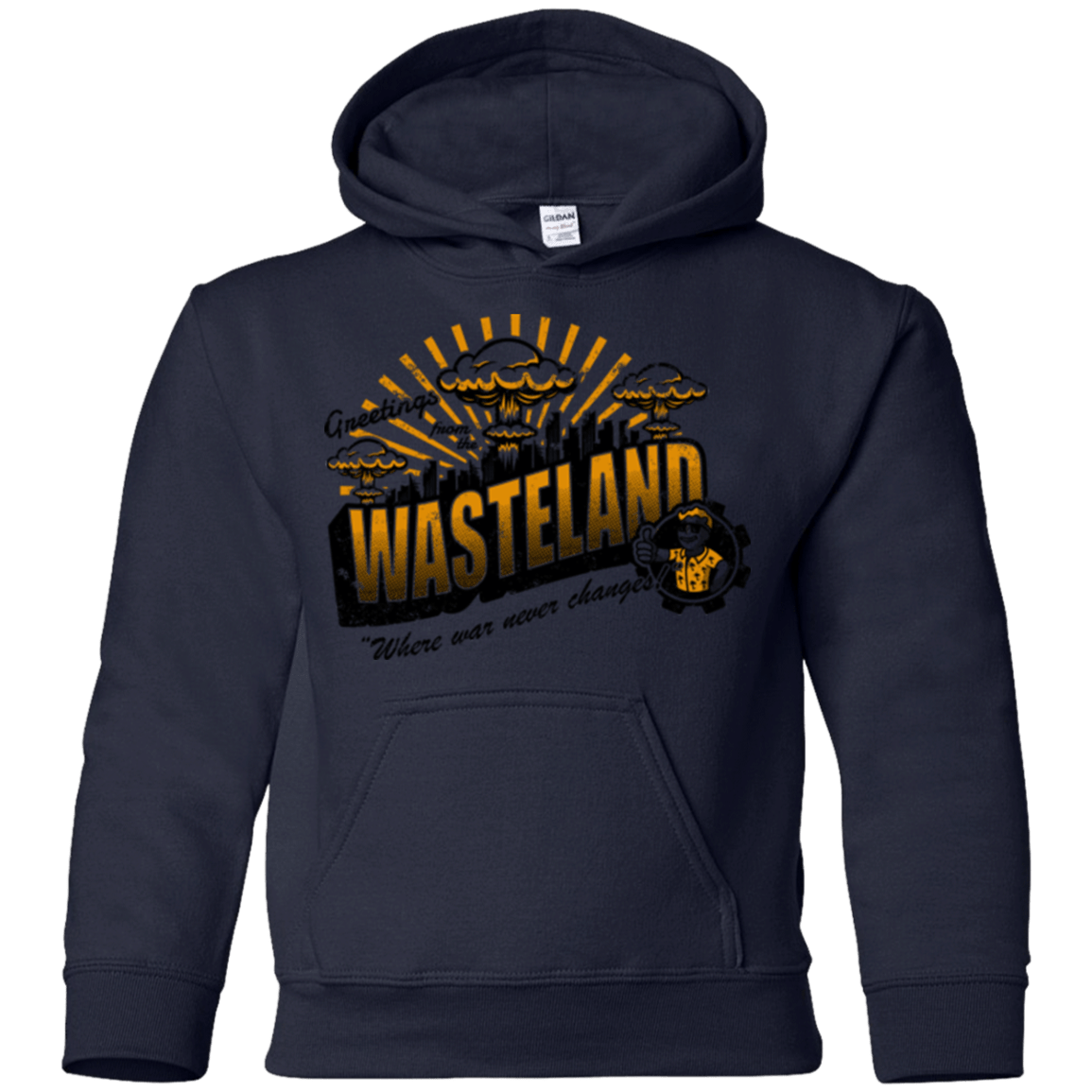 Sweatshirts Navy / YS Greetings from the Wasteland! Youth Hoodie