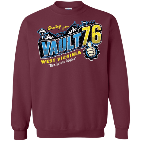 Sweatshirts Maroon / S Greetings from WV Vault Crewneck Sweatshirt