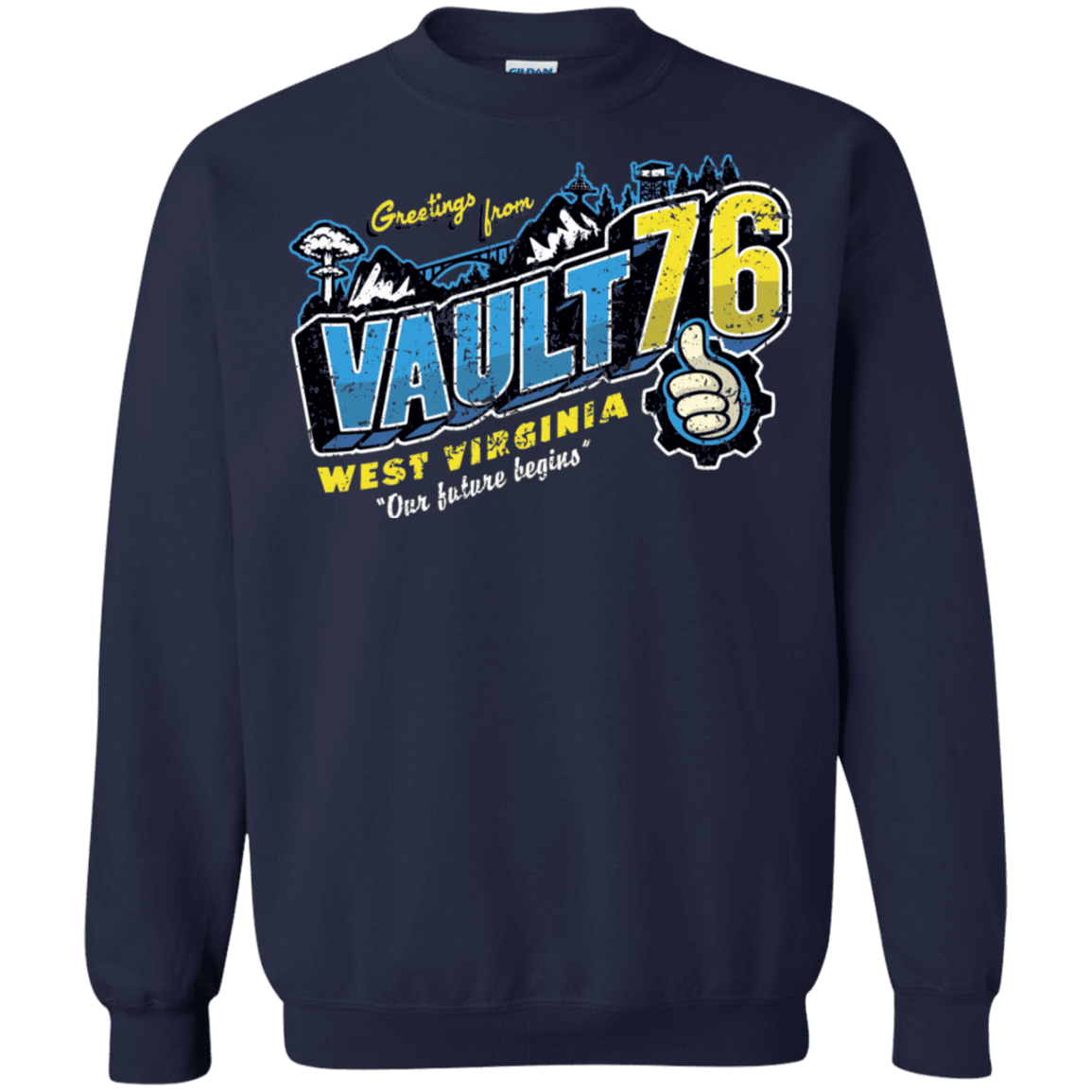 Sweatshirts Navy / S Greetings from WV Vault Crewneck Sweatshirt