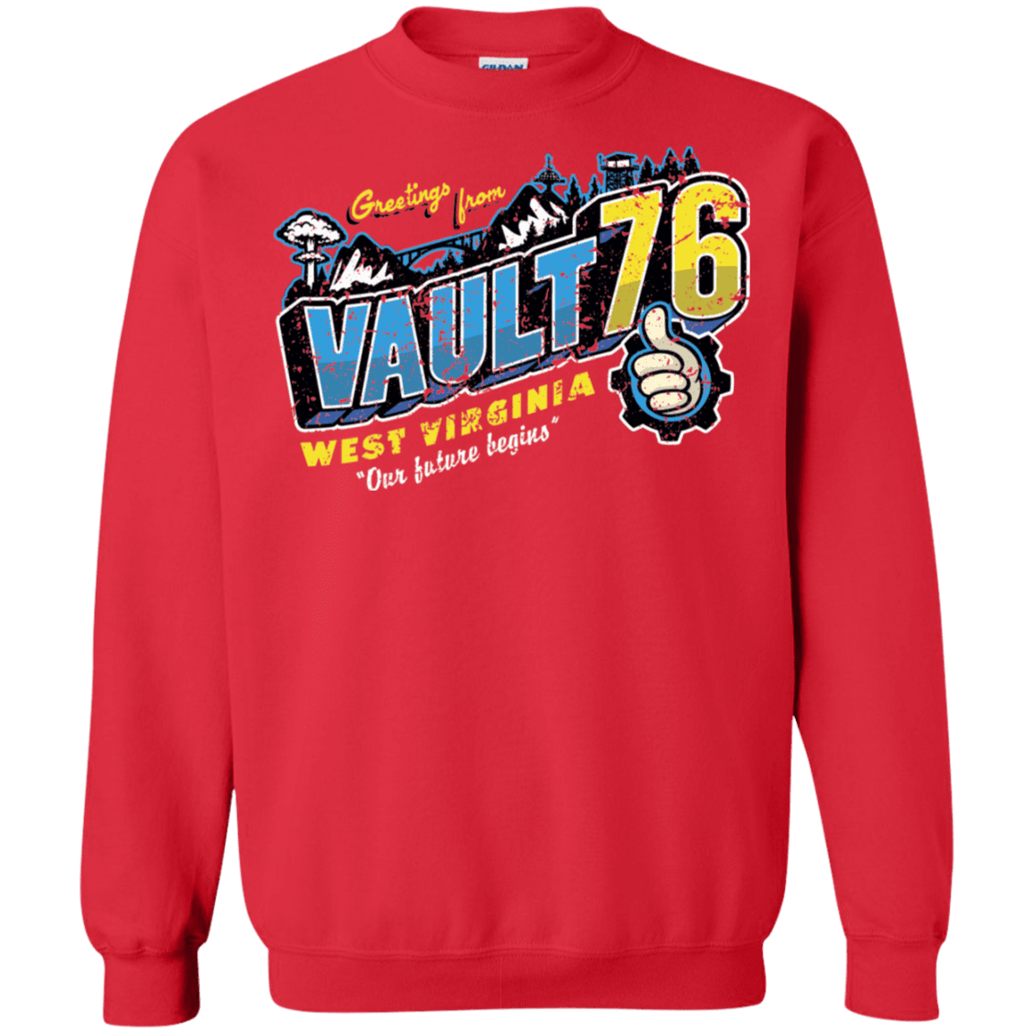 Sweatshirts Red / S Greetings from WV Vault Crewneck Sweatshirt