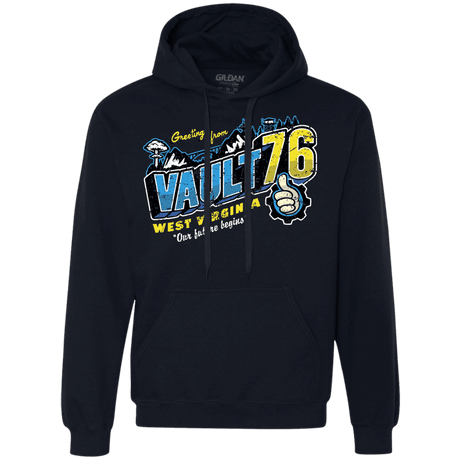 Sweatshirts Navy / S Greetings from WV Vault Premium Fleece Hoodie