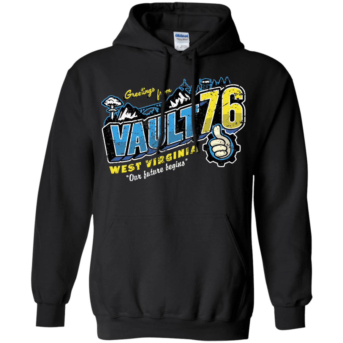 Sweatshirts Black / S Greetings from WV Vault Pullover Hoodie