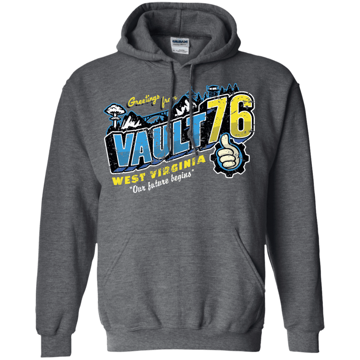 Sweatshirts Dark Heather / S Greetings from WV Vault Pullover Hoodie