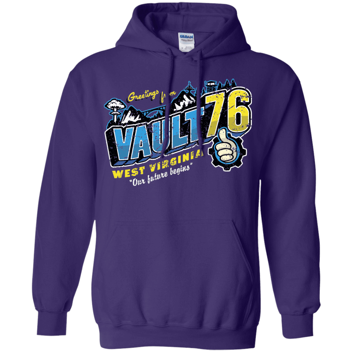 Sweatshirts Purple / S Greetings from WV Vault Pullover Hoodie