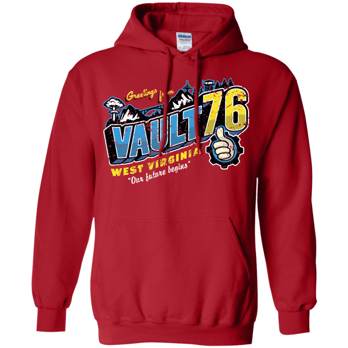 Sweatshirts Red / S Greetings from WV Vault Pullover Hoodie