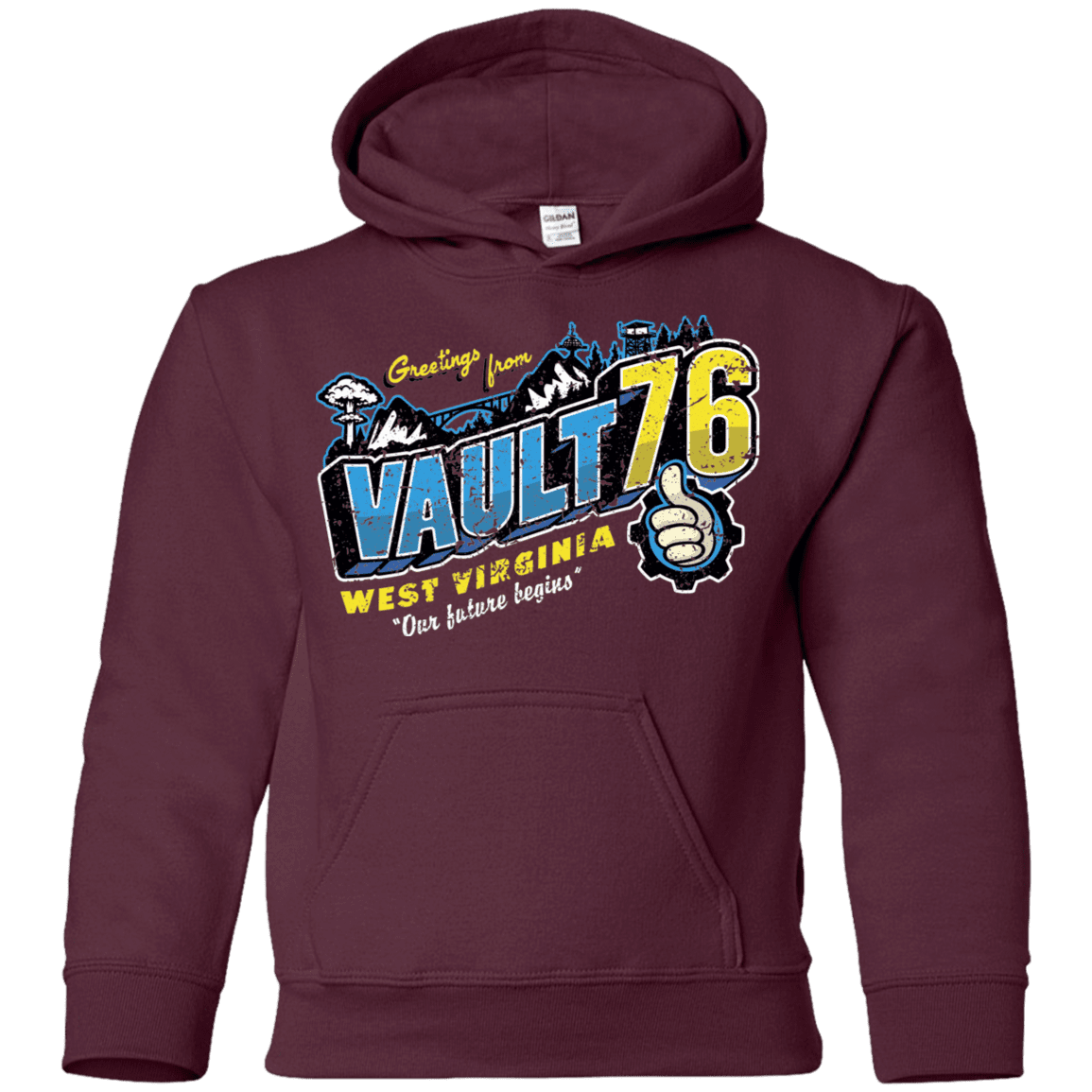 Sweatshirts Maroon / YS Greetings from WV Vault Youth Hoodie