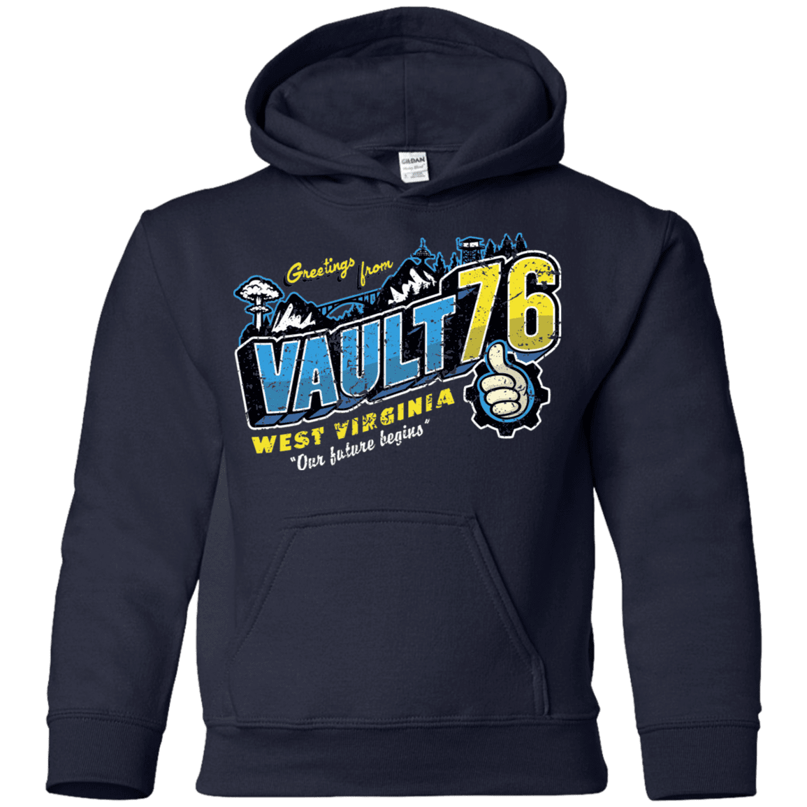 Sweatshirts Navy / YS Greetings from WV Vault Youth Hoodie