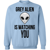 Sweatshirts Light Blue / Small Grey Alien Crewneck Sweatshirt