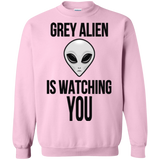 Sweatshirts Light Pink / Small Grey Alien Crewneck Sweatshirt