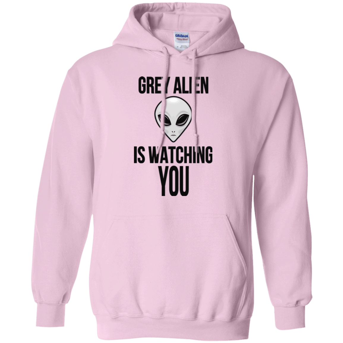 Sweatshirts Light Pink / Small Grey Alien Pullover Hoodie