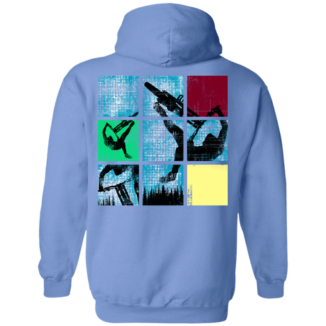 Sweatshirts Carolina Blue / S Grid Ride Back Print Pullover Hoodie