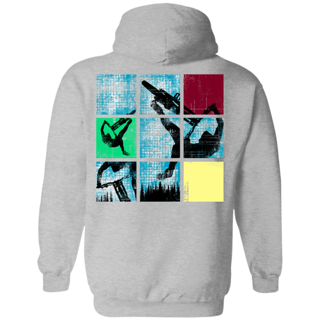 Sweatshirts Sport Grey / S Grid Ride Back Print Pullover Hoodie