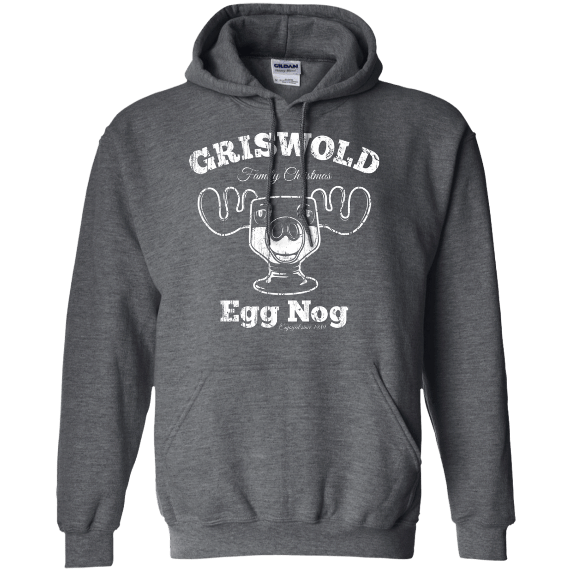 Sweatshirts Dark Heather / Small Griswold Christmas Egg Nog Pullover Hoodie