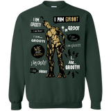 Sweatshirts Forest Green / Small Groot Famous Quotes Crewneck Sweatshirt